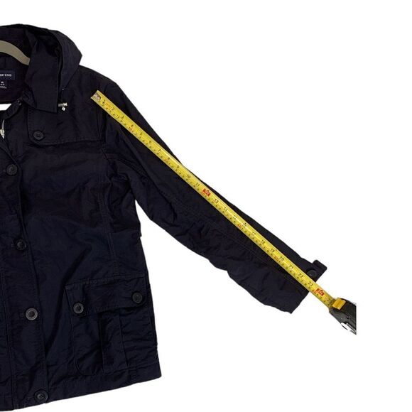 Lands End Navy Womens Hooded Raincoat - Picture 10 of 10